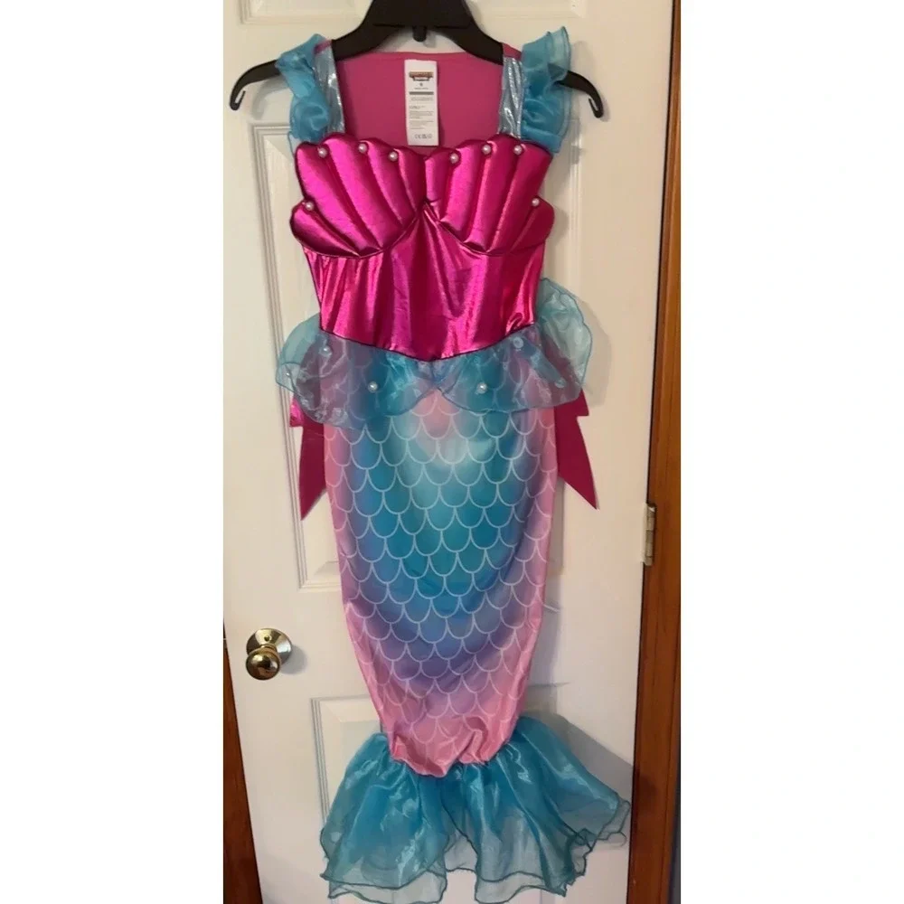 Spooktacular Creations Mermaid Costume Dress Kids Size M Halloween‎ Preowned EUC